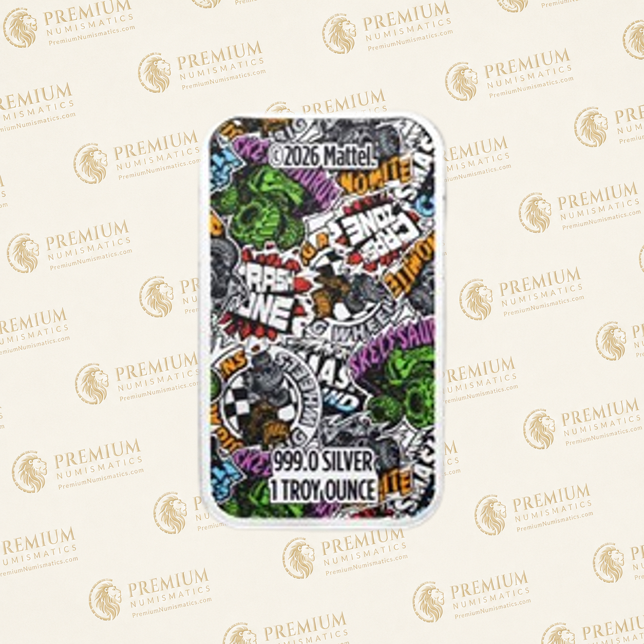 1 oz Silver Hot Wheels™ Colorized Bar (TEP) - Image 4