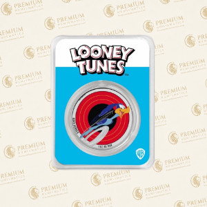 2023 Samoa 1 oz Silver Looney Tunes Road Runner Colorized w/ TEP