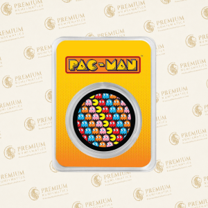 PAC-MAN™ Pixel Pattern 1 oz Colorized Silver Round