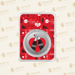 Coca-Cola® 1 oz Silver Colorized Valentine Round (in TEP)