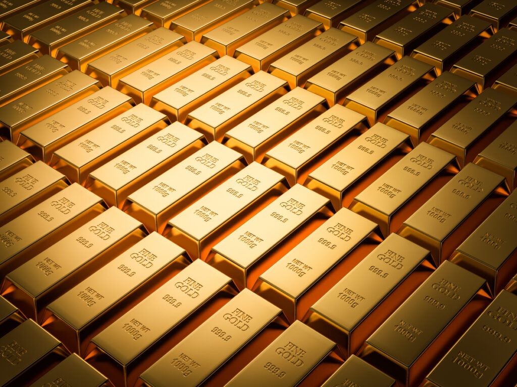 Gold bars background series , Financial concept , 3d render
