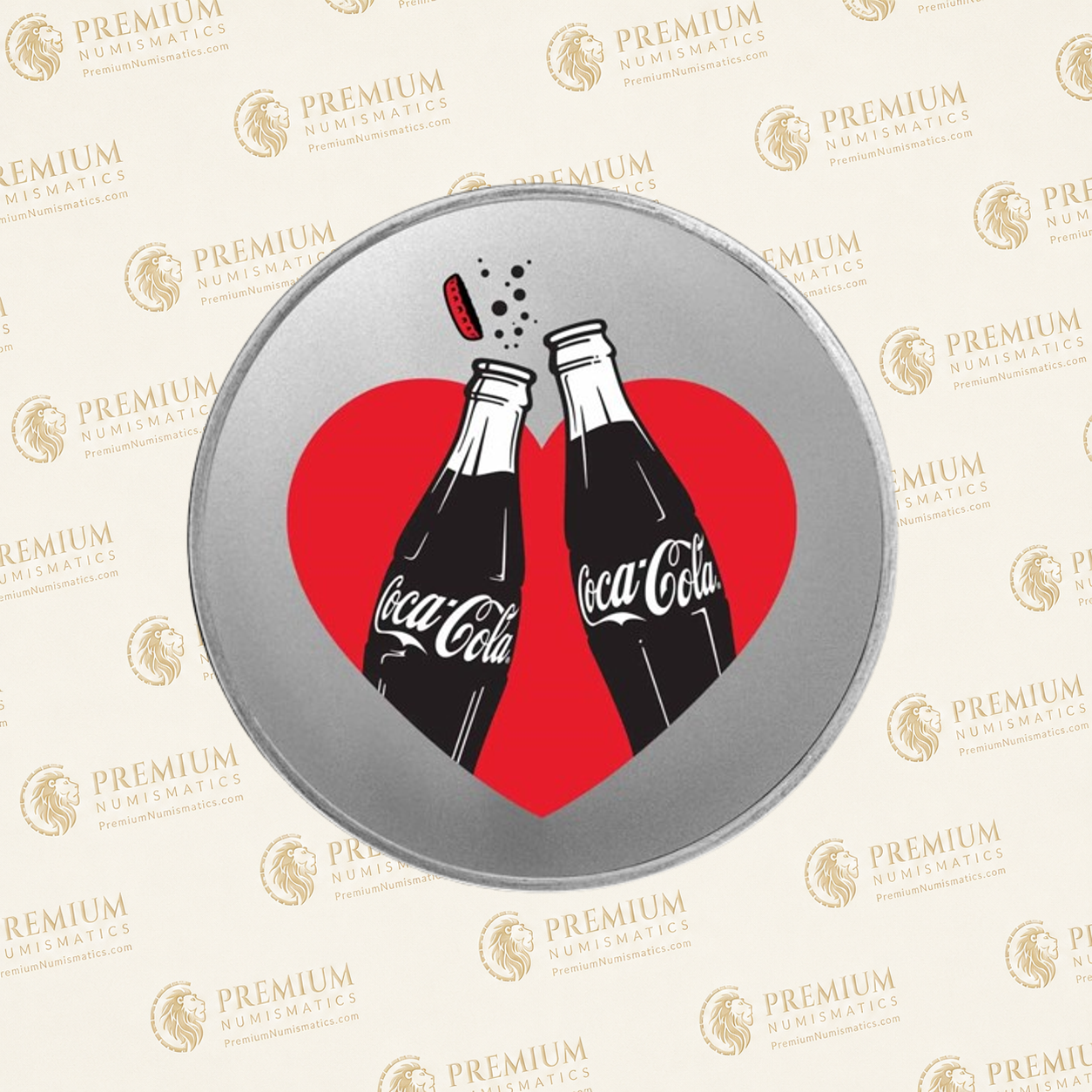 Coca-Cola® 1 oz Silver Colorized Valentine Round (in TEP) - Image 3