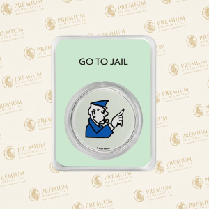 2024 Samoa 1 oz Silver Monopoly Board Space: Go to Jail with TEP