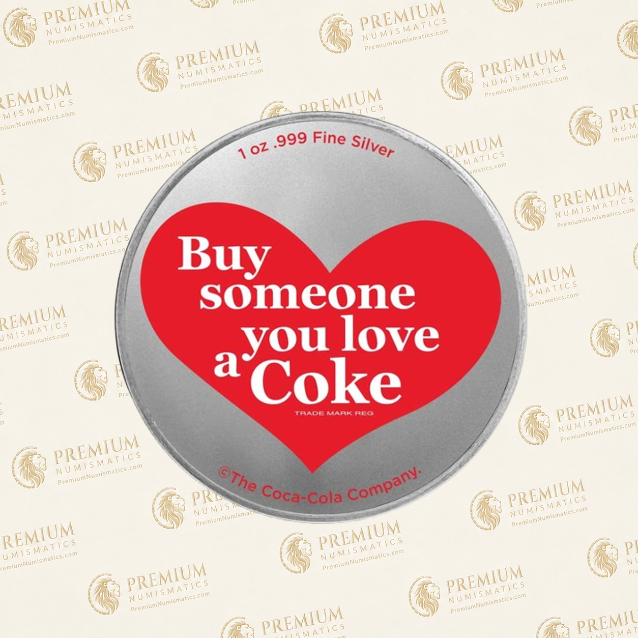 Coca-Cola® 1 oz Silver Colorized Valentine Round (in TEP) - Image 4