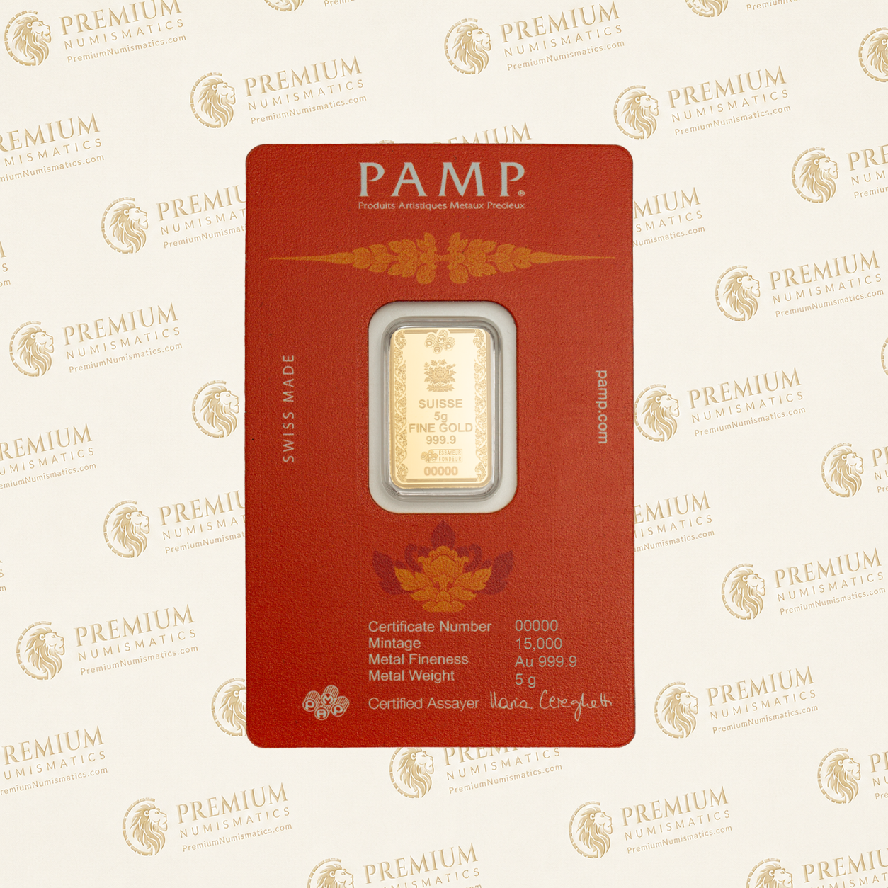 PAMP Suisse 2026 Buddha 5g Gold Bar - in Assay + Sleeve - Image 2
