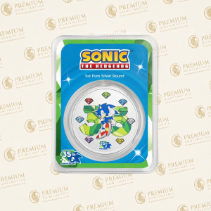 Sonic the Hedgehog 35th Anniversary 1 oz Silver Round (w/TEP)